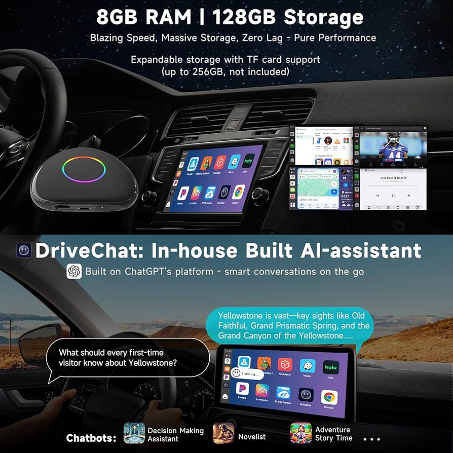 ATOTO RAM8GB 128GBモデル　AI Box CarPlay Amazon.co.jp: ATOTOOUT CarPlay AI Box (8GB+128GBモデル